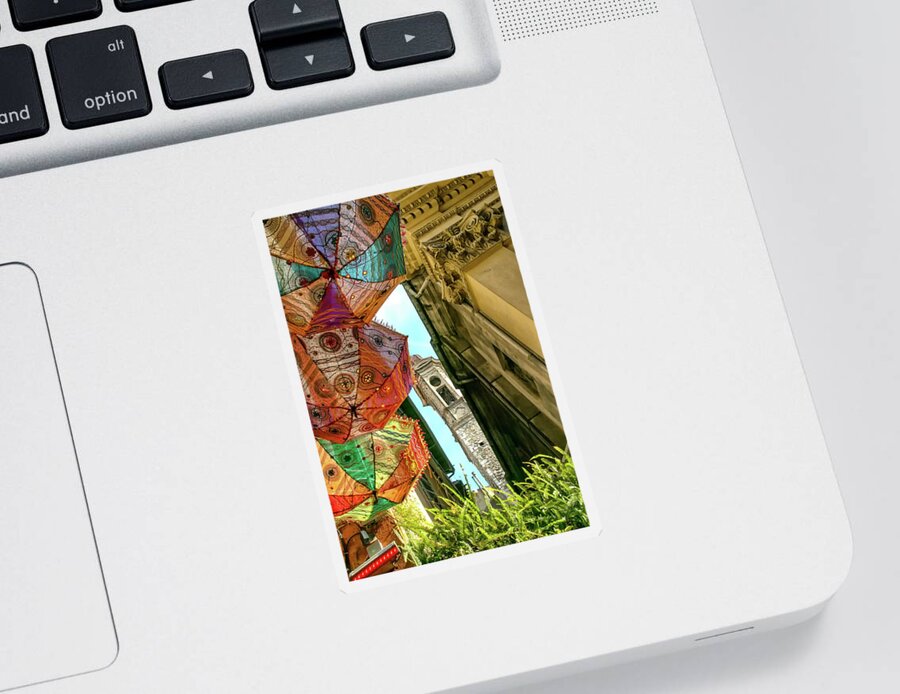 Colorful Sticker featuring the photograph Nice, France 4 by Lisa Chorny