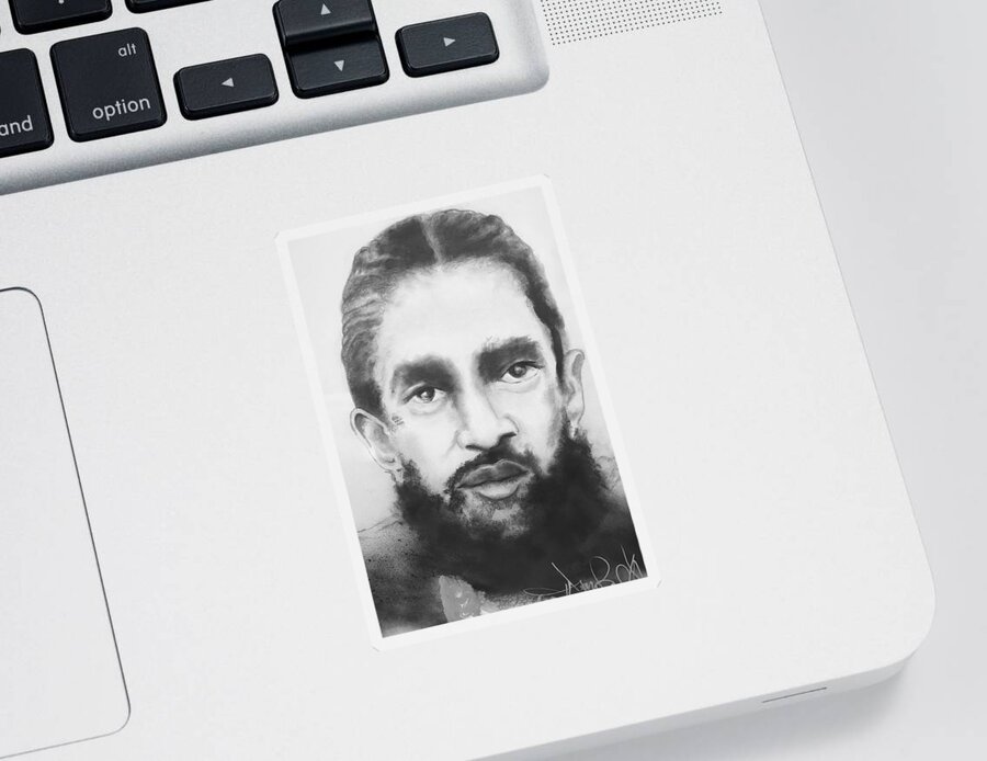  Sticker featuring the drawing Nipsey by Angie ONeal
