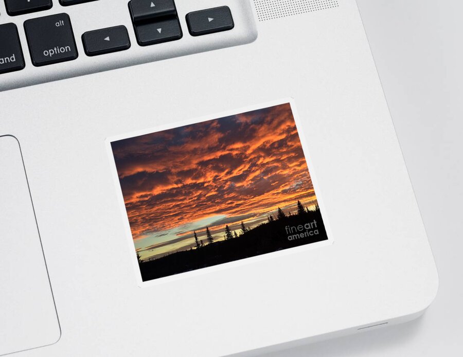 Chilcotin Plateau Sticker featuring the photograph November Sunset by Nicola Finch