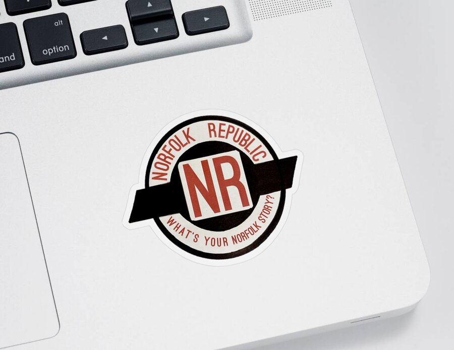 Logo Sticker featuring the digital art NR patch by Clayton Singleton