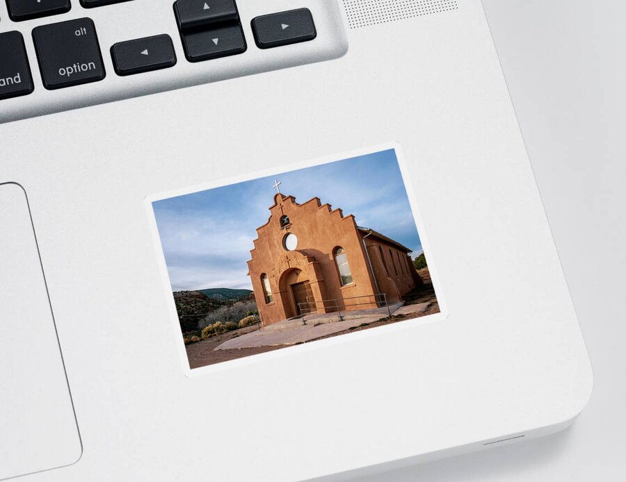 Church Sticker featuring the photograph Nuestra Senora de Guadalupe Church by Mary Lee Dereske