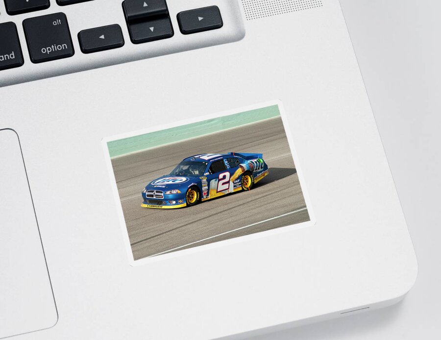 Brad Keslowski Sticker featuring the photograph number 2 car Brad Keslowski by Kevin Cable