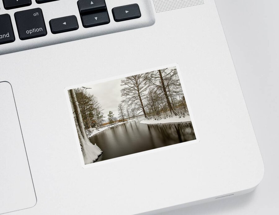 Photosbymch Sticker featuring the photograph Oakum Creek with Snow by M C Hood