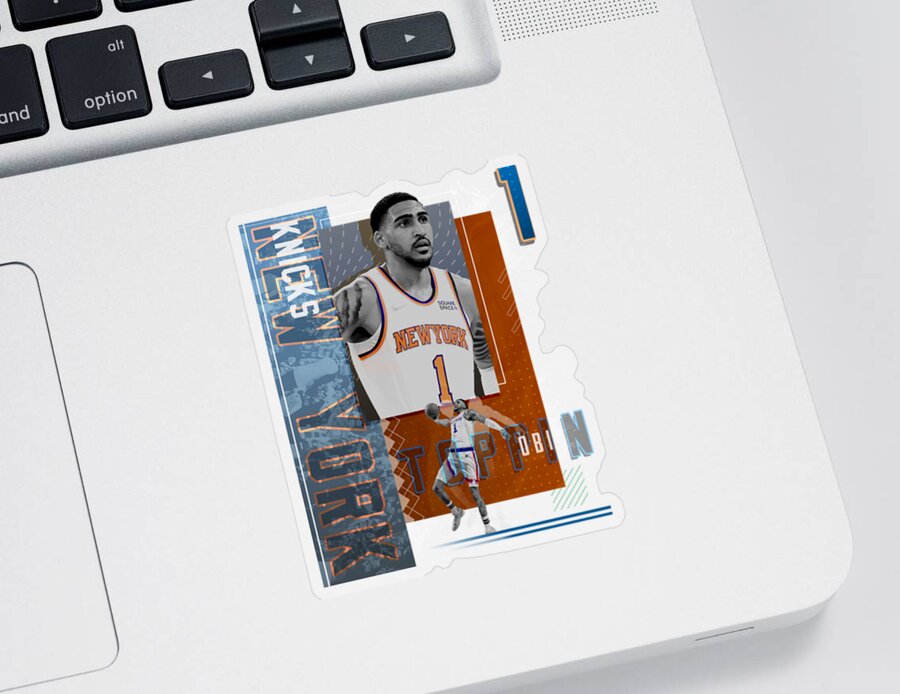 Obi Toppin Basketball Paper Poster Knicks 2 - Obi Toppin - Sticker