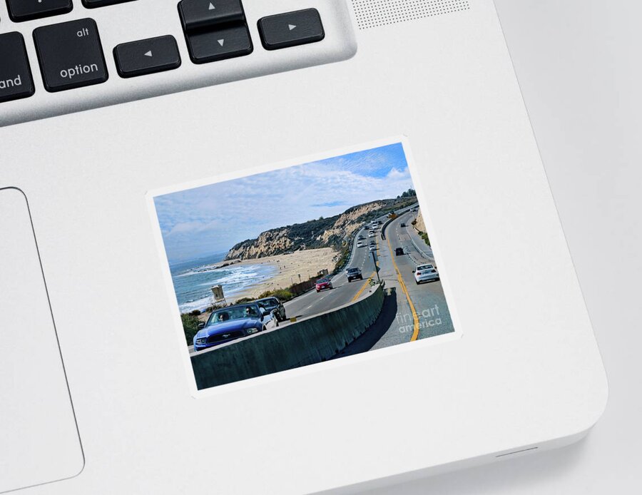 Beach Sticker featuring the photograph Oc On Pch In Ca by Jennie Breeze