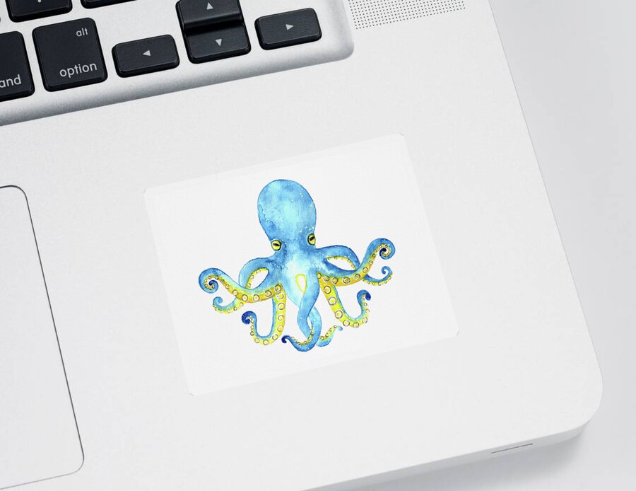 Octopus Sticker featuring the painting Octopus by Michele Fritz