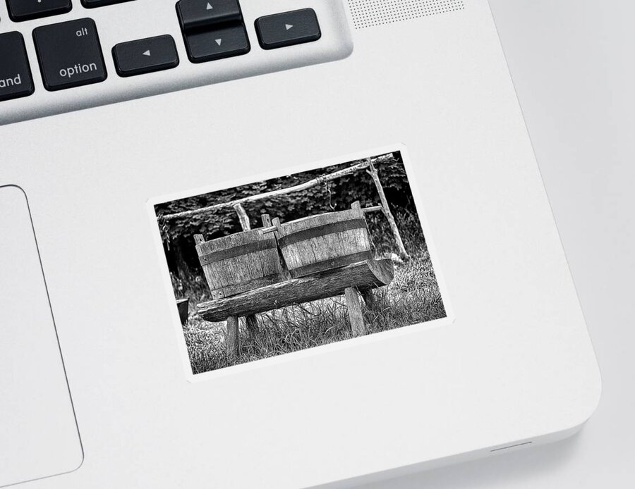 Photo Sticker featuring the photograph Old Buckets on the Farm by Anthony M Davis