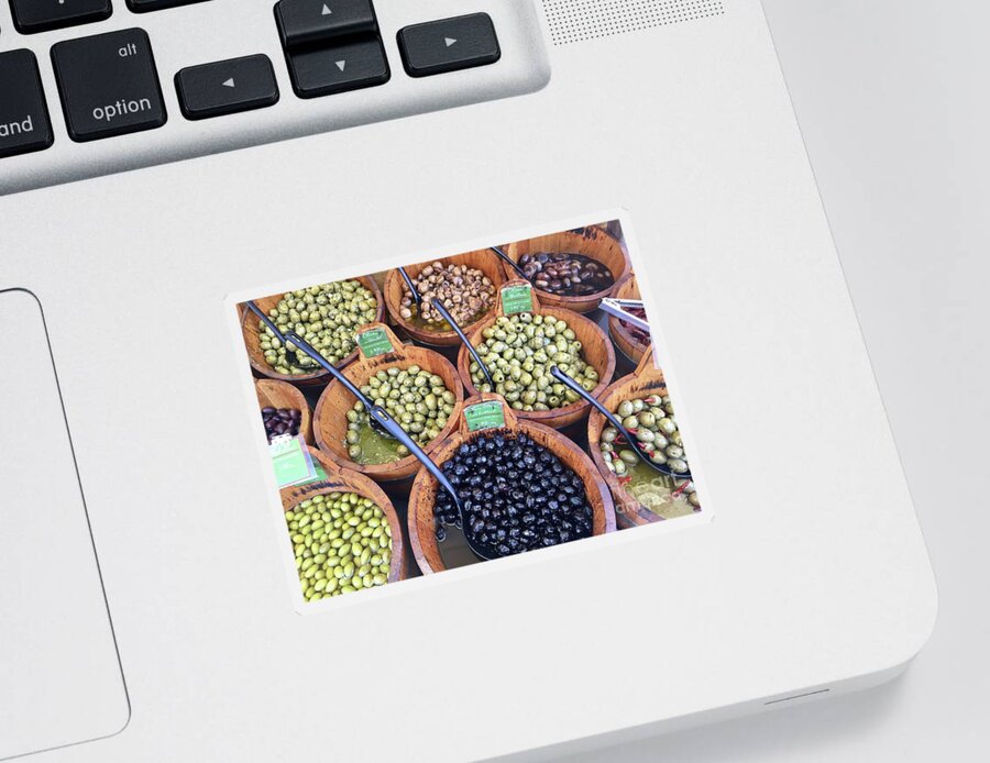 Olives Sticker featuring the photograph Olives by Flavia Westerwelle