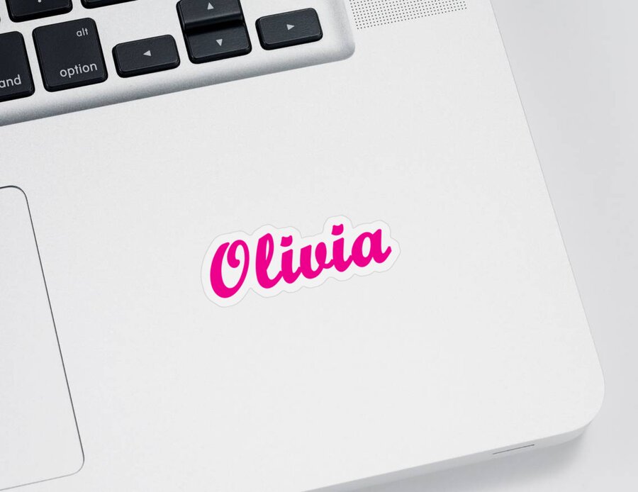 Olivia Sticker featuring the digital art Olivia 3 by Corinne Carroll