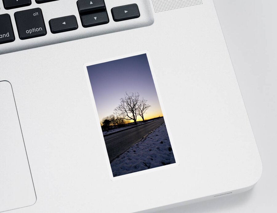 Winter Sticker featuring the photograph On the Road to Home by Elena Perelman