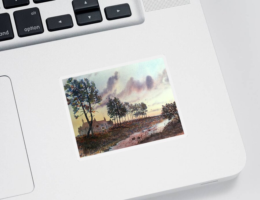 Watercolour Sticker featuring the painting Once upon a Time at Twilight by Glenn Marshall