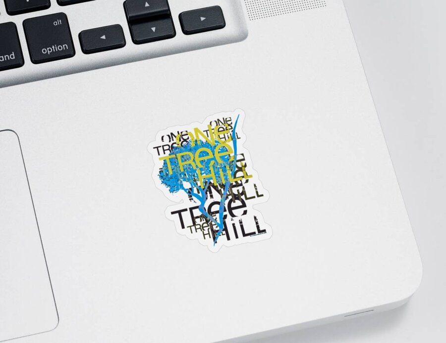 One Tree Hill Title Sticker featuring the digital art One Tree Hill Title by Corrin Aryn