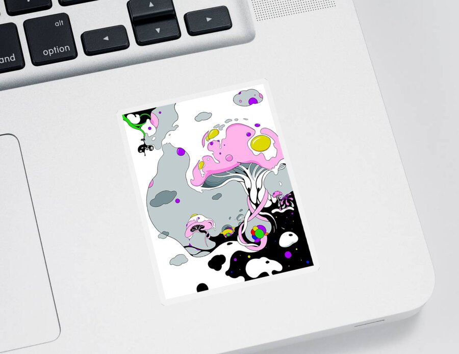 Mushrooms Sticker featuring the digital art Oospore by Craig Tilley