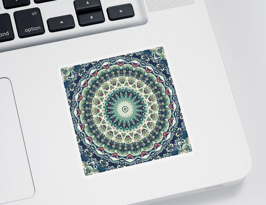 Mandala Sticker featuring the digital art Ornate Mandala Two by Phil Perkins