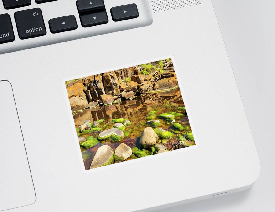 Reflection Sticker featuring the photograph Outback Rock Reflections by THP Creative