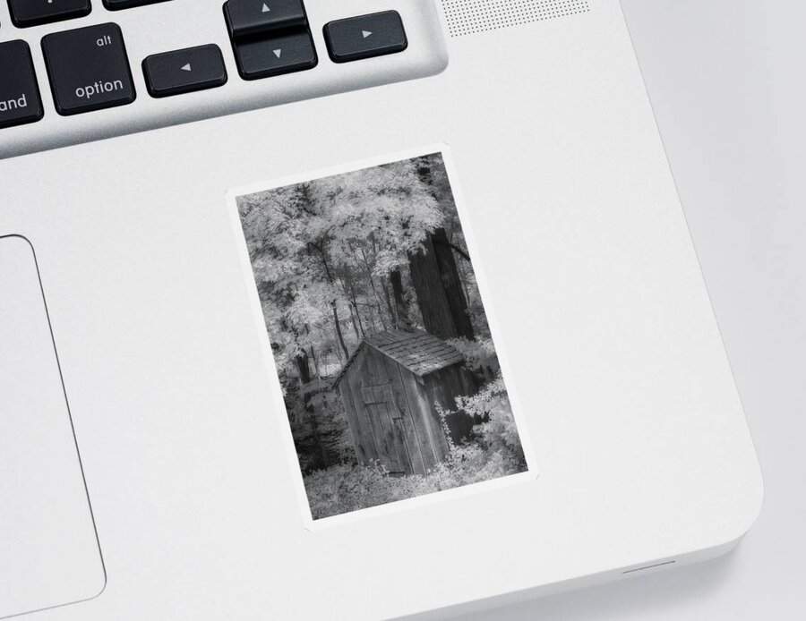 Outhouse Sticker featuring the photograph Outhouse by Susan Candelario