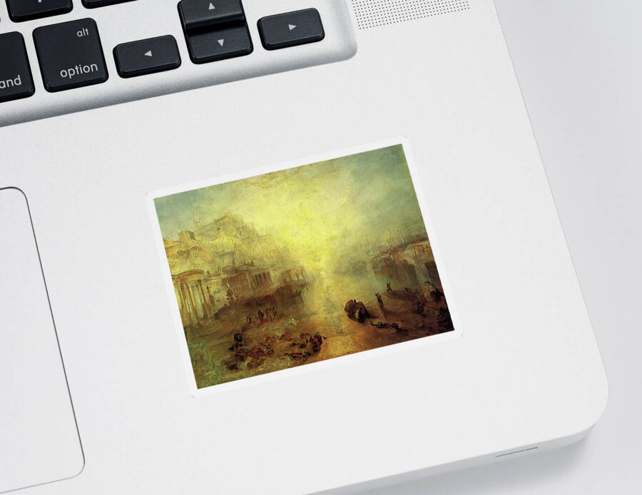 Ovid Sticker featuring the painting Ovid Banished from Rome by Joseph Mallord William Turner