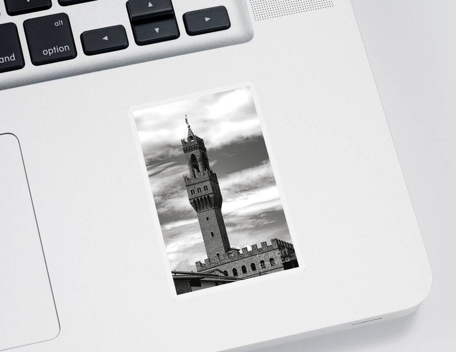 Florence Sticker featuring the photograph Palazzo Vecchio by Olivier Le Queinec