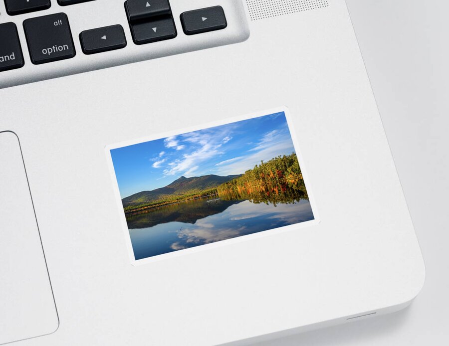 Lake Chocorua Nh Sticker featuring the photograph Paradise Paddle 1 by Michael Hubley