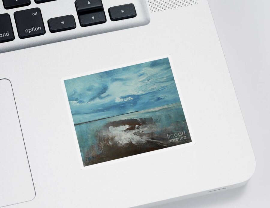 Seascape Sticker featuring the painting Passage Of Time by Jane See