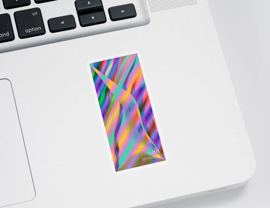 Pastels Sticker featuring the digital art Pastel Vibes by Glenn Hernandez