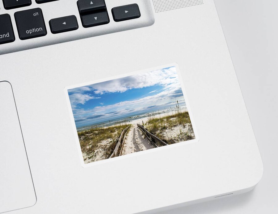 Path Sticker featuring the photograph Pathway to the Beach, Perdido Key, Florida by Beachtown Views