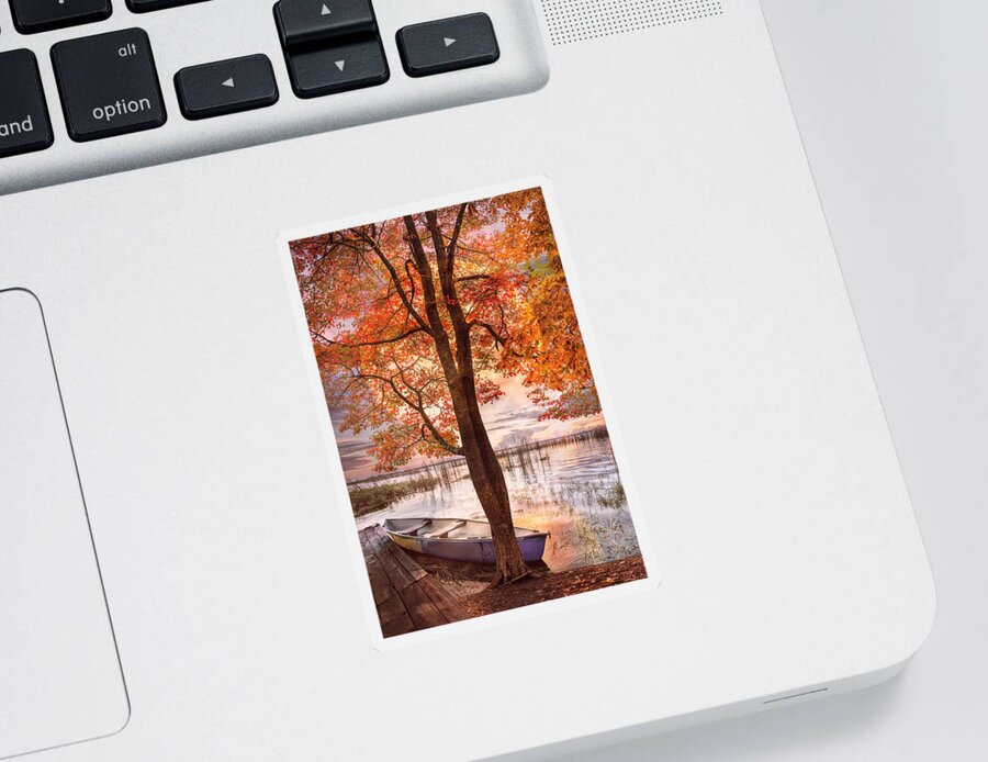 Carolina Sticker featuring the photograph Peaceful Evening Float by Debra and Dave Vanderlaan