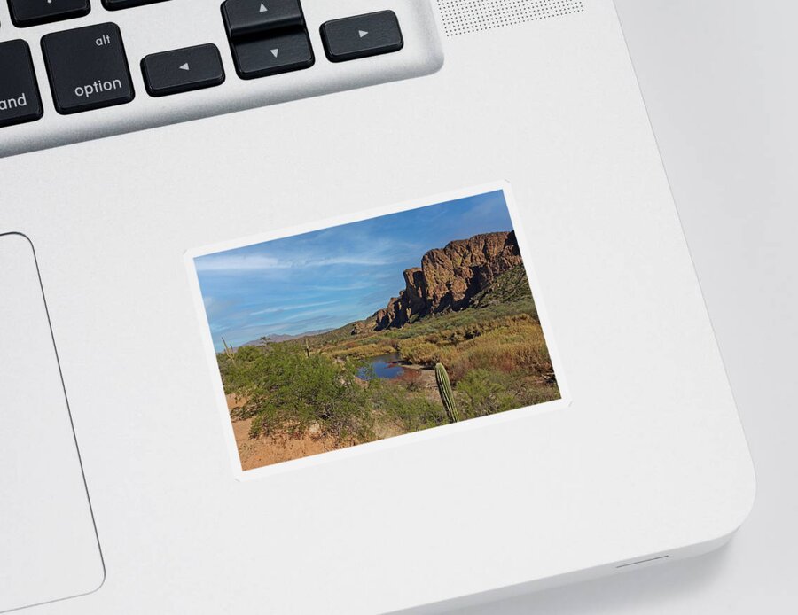 Landscape Sticker featuring the photograph Peaks at Salt River Canyon by Lynda Lehmann