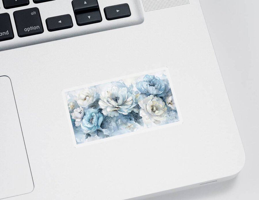 Peony Flowers Sticker featuring the painting Peony Opera by Tina LeCour