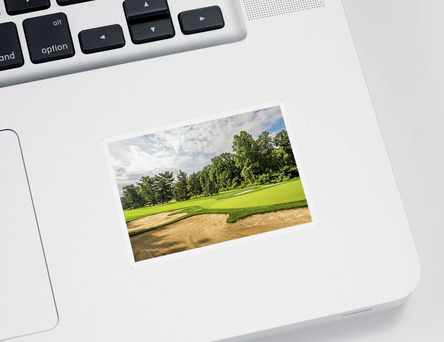 Golf Course Sticker featuring the photograph Perfect Day for Golf by Elvira Peretsman