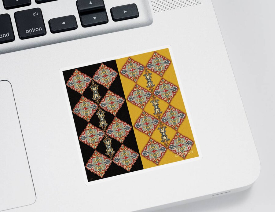 Rug Sticker featuring the digital art Persiana by Mehran Akhzari