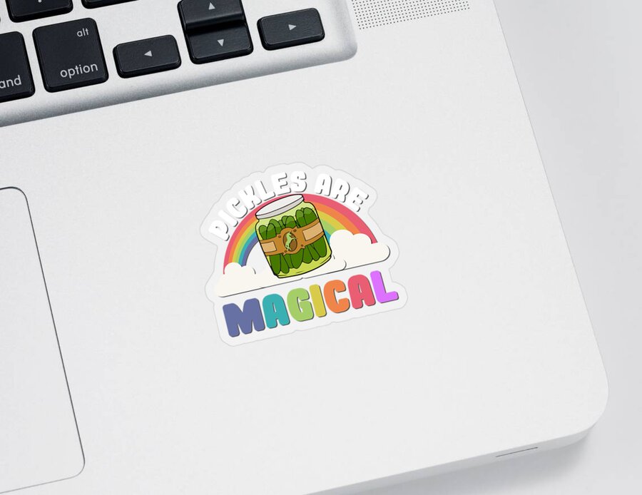 Unicorn Sticker featuring the digital art Pickles Are Magical by Flippin Sweet Gear