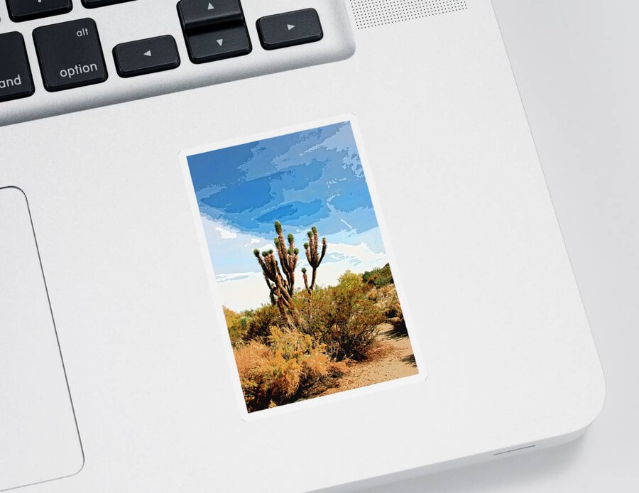 Joshua Tree Sticker featuring the photograph PIECES OF THE SKY Joshua Tree National Park CA by William Dey