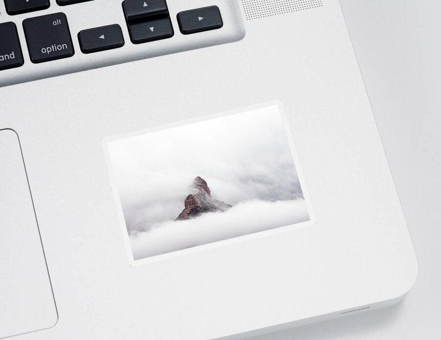 Abstract Sticker featuring the photograph Piercing the Clouds by Rick Furmanek
