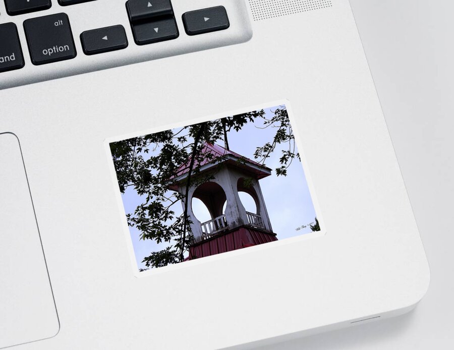 School Bell Sticker featuring the photograph Pine Creek Old School Bell by Wild Thing