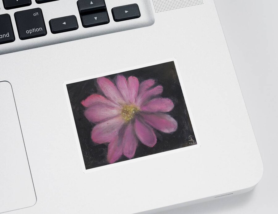 Flower Sticker featuring the painting Pink Flower by Jen Shearer