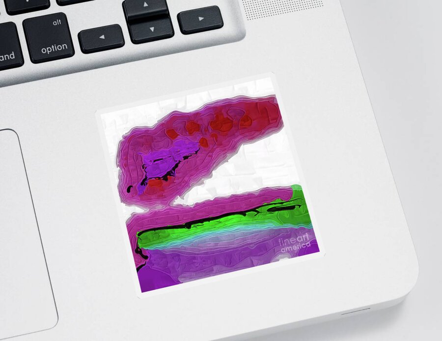 Digital Painting Sticker featuring the painting Pink Sherbert by Kirt Tisdale