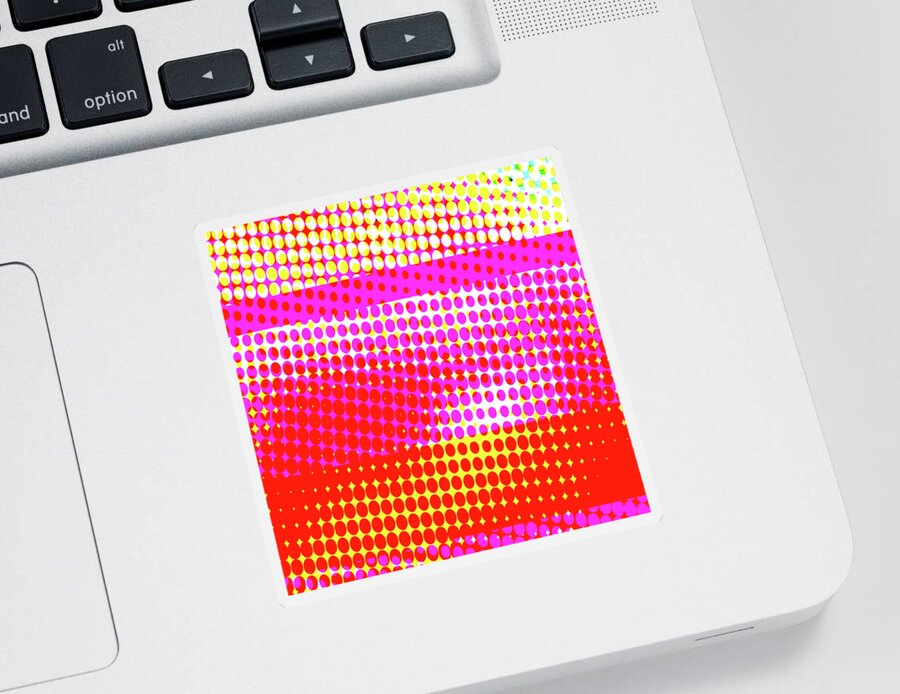 Pink Sticker featuring the digital art Pink Stripe Pattern by Melinda Firestone-White