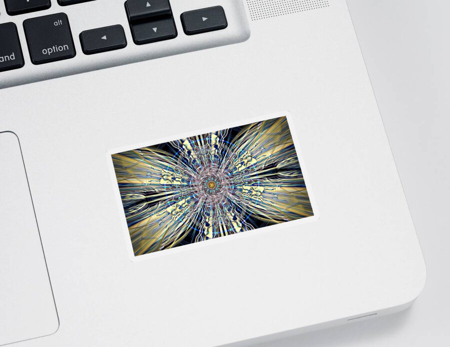Background Sticker featuring the digital art Plasmology by David Manlove