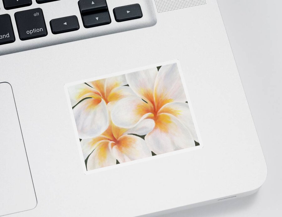 Art Sticker featuring the painting Plumeria by Tammy Pool