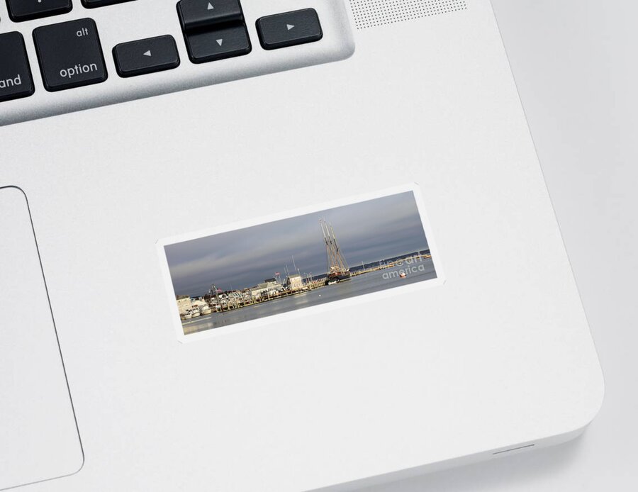Plymouth Town Pier Sticker featuring the photograph Plymouth town pier November 2020 by Janice Drew