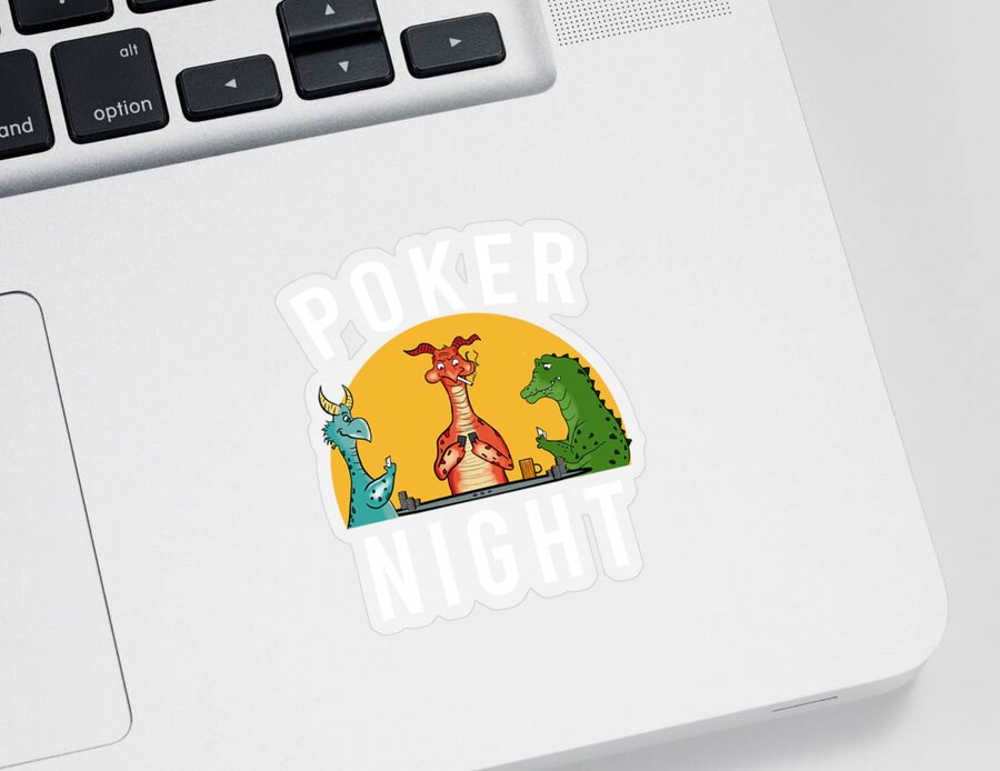 Poker Gifts Sticker featuring the digital art Poker night by Ozymandias