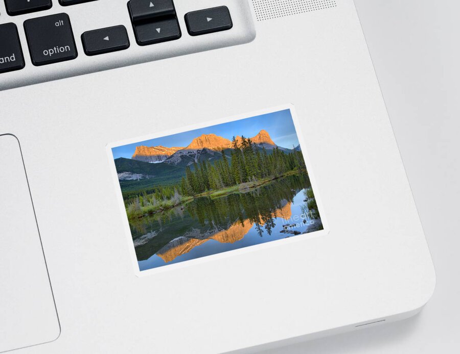 Three Sticker featuring the photograph Policeman Creek Sunrise Reflections by Adam Jewell