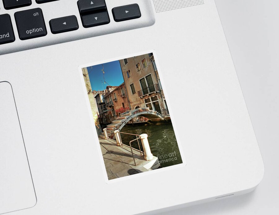 Boat Sticker featuring the photograph Ponte Chiodo Nail Bridge - Venice - Italy by Paolo Signorini