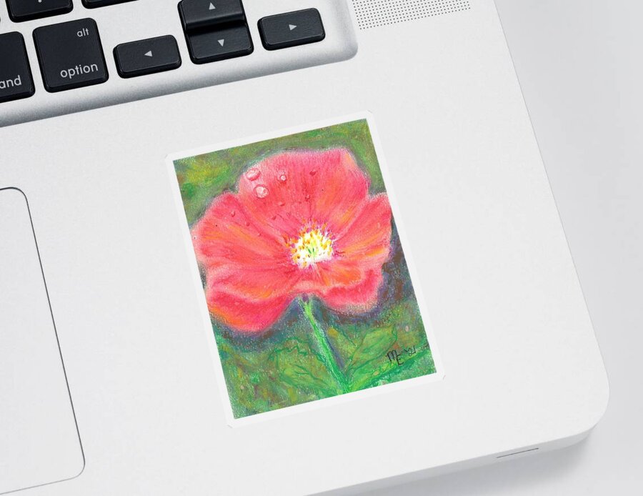 Poppy Sticker featuring the painting Poppy by Monica Resinger