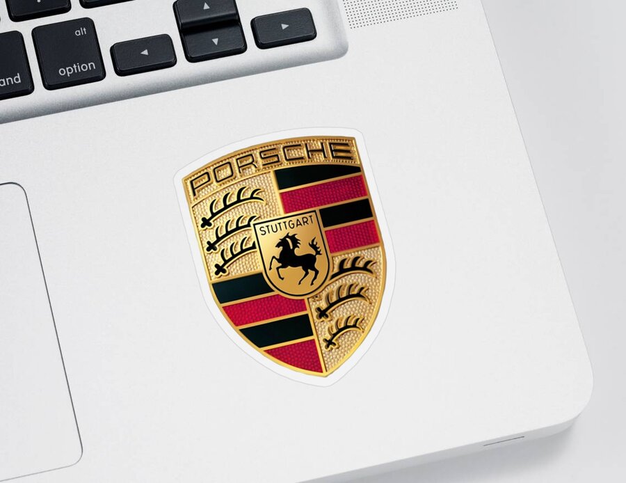 Porsche Logo Car Sticker by Ferona Fermoz - Pixels