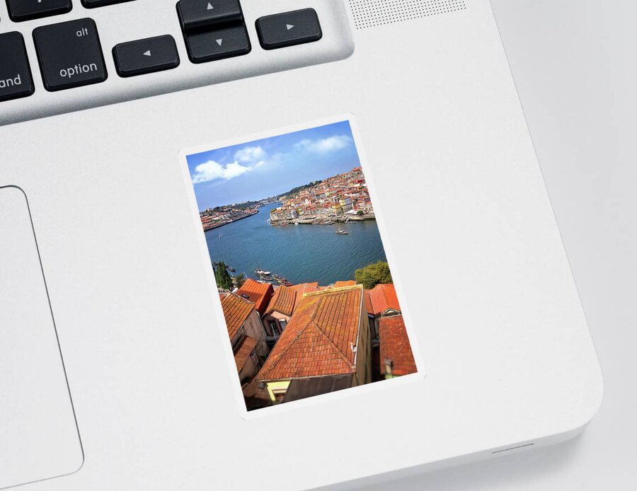 Porto Sticker featuring the photograph Porto Portugal Banks of The Douro by Carol Japp