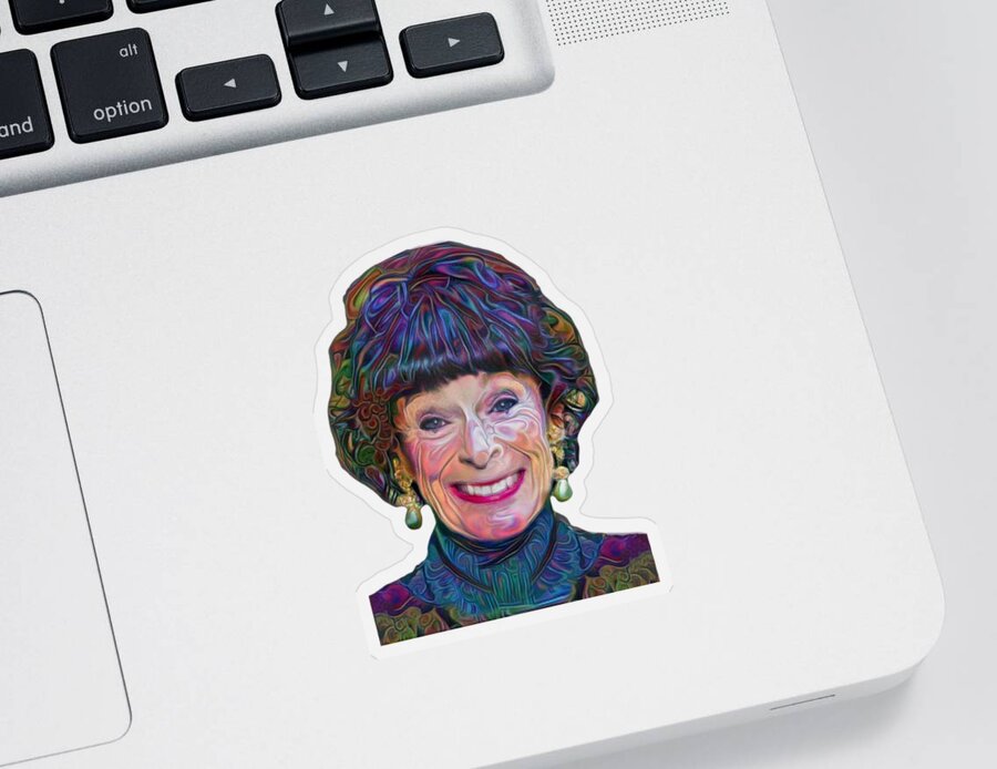 Actress Sticker featuring the photograph Portrait of a Character Actress The Little Tramp's Daughter by Diego Taborda