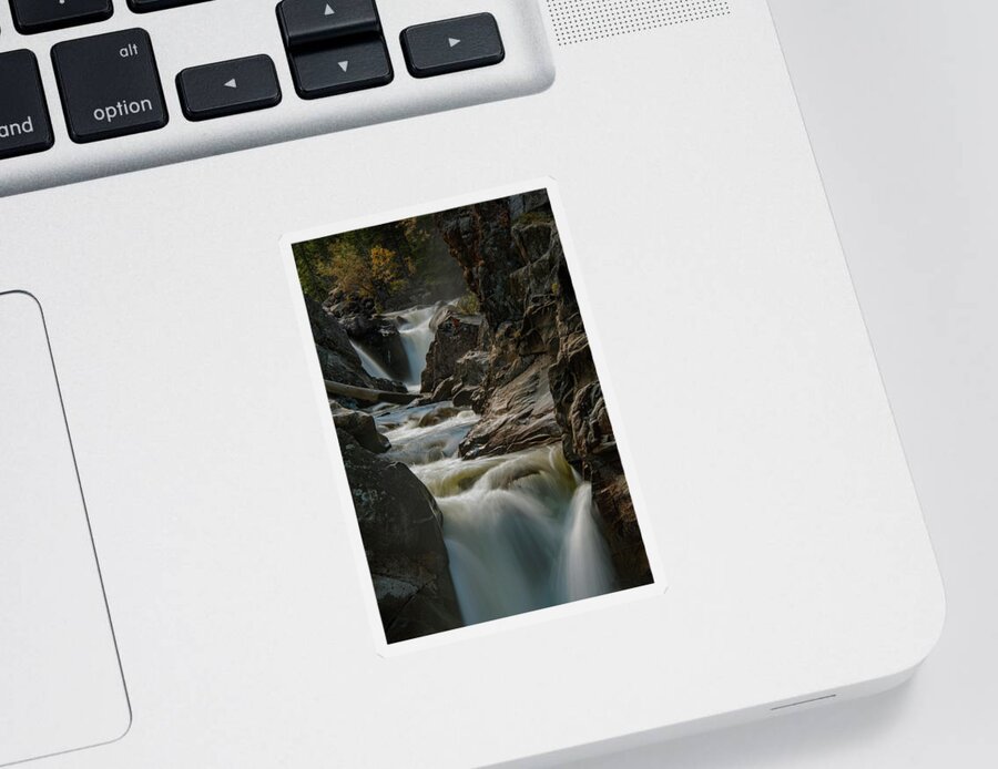 Rocky Mountains Sticker featuring the photograph Poudre Falls by Brian Howerton