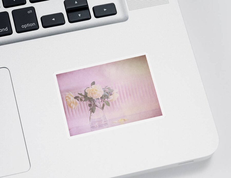 Roses Sticker featuring the photograph Pretty in Pastel by Elaine Teague
